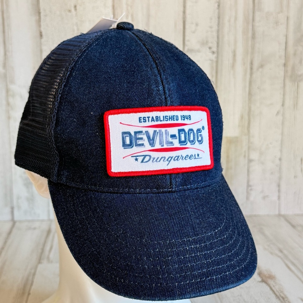 Devil Dog Denim Trucker Hat